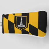 Golf Putter Cover mit Flag Baltimore, USA Golf Headcover (Vorderseite)