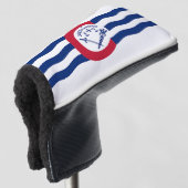 Golf Putter Cover mit Flag Cincinnati, USA Headcover (3/4 Vorderseite)