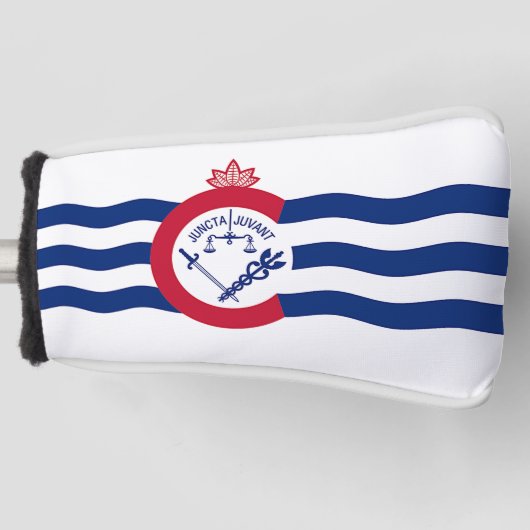 Golf Putter Cover mit Flag Cincinnati, USA Headcover (Vorderseite)