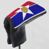 Golf Putter Cover mit Flag Dallas, USA Golf Headcover (3/4 Vorderseite)