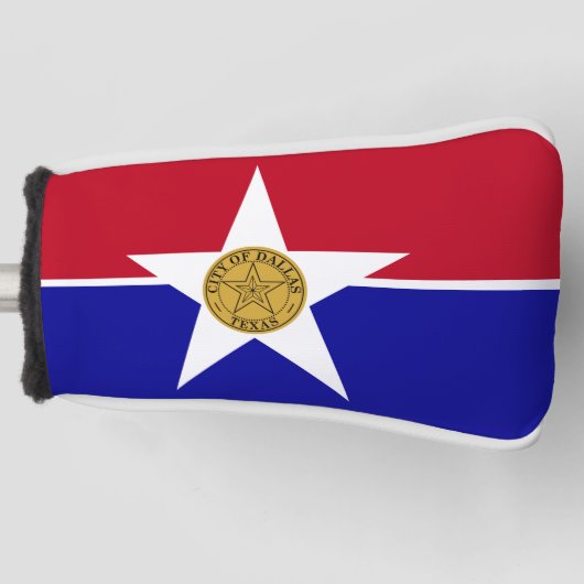 Golf Putter Cover mit Flag Dallas, USA Golf Headcover (Vorderseite)