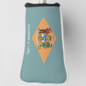 Golf Putter Cover mit Flag Delaware, USA Headcover (Rotieren 90)