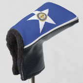 Golf Putter Cover mit Flag Houston, USA Headcover (3/4 Vorderseite)