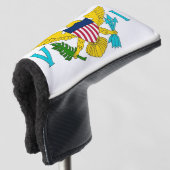Golf Putter Cover mit Flag Jungfrau Islands, USA Golf Headcover (3/4 Vorderseite)
