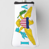 Golf Putter Cover mit Flag Jungfrau Islands, USA Golf Headcover (Rotieren 90)