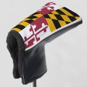 Golf Putter Cover mit Flag Maryland, USA Headcover (3/4 Vorderseite)