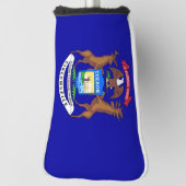 Golf Putter Cover mit Flag Michigan, USA Golf Headcover (Rotieren 90)