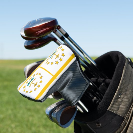 Golf Putter Cover mit Flag Rhode Island, USA Golf Headcover (In Situ)