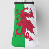 Golf Putter Cover mit Flag Wales, UK Headcover (Rotieren 90)