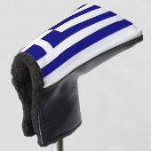 Golf Putter Cover mit Flagge Griechenlands Golf Headcover (3/4 Vorderseite)