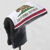 Golf Putter Cover mit Flagge Kaliforniens, USA Golf Headcover (3/4 Vorderseite)