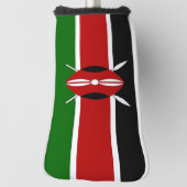 Golf Putter Cover mit Flagge Kenias Headcover (Rotieren 90)