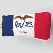 Golf Putter Cover mit Flagge von Iowa, USA Golf Headcover (Vorderseite)