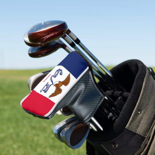 Golf Putter Cover mit Flagge von Iowa, USA Golf Headcover (In Situ)