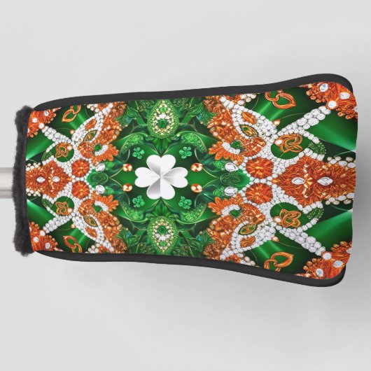 Golf Putter Cover mit Irish Colors Design Headcover (Vorderseite)