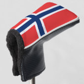 Golf Putter Cover mit norwegischer Flagge Golf Headcover (3/4 Vorderseite)