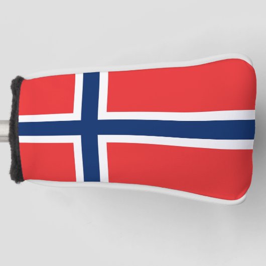 Golf Putter Cover mit norwegischer Flagge Headcover (Vorderseite)