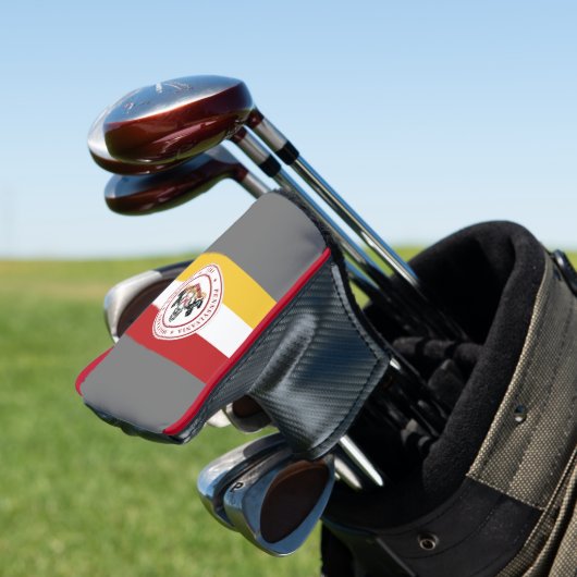 * Golf Putter Cover mit PMC Flag Logo Headcover (In Situ)