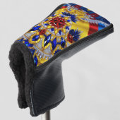 Golf Putter Cover mit rumänischer Farbgestaltung Headcover (3/4 Vorderseite)