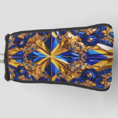 Golf Putter Cover mit Schwedenfarben Design Golf Headcover (Vorderseite)