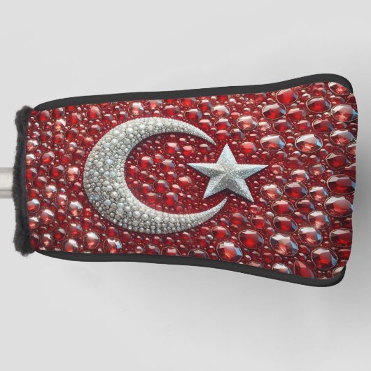 Golf Putter Cover mit türkischer Farbgestaltung Headcover (Vorderseite)
