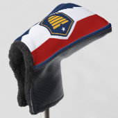 Golf Putter Cover with Flag of Utah, USA Headcover (3/4 Vorderseite)