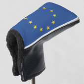 Golf Putter Head Cover mit europäischer Flagge Headcover (3/4 Vorderseite)
