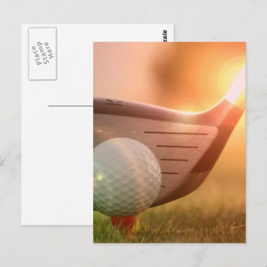Golf Putter Postkarte (Vorne/Hinten)
