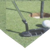 Golf Putter und Ball Putting, Tischdecke (Schrägansicht)