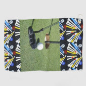 Golf Putting auf Green, Golfhandtuch (Horizontal)