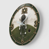 Golf Putting Golfer Gift Große Wanduhr (Winkel)