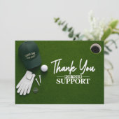 Golf Putting Green Flat Lay Dankeskarte (Stehend Vorderseite)
