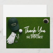 Golf Putting Green Flat Lay Dankeskarte (Vorne/Hinten)