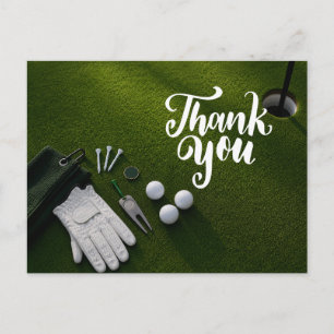Golf Putting Green Flat Lay Kollektion Postkarte