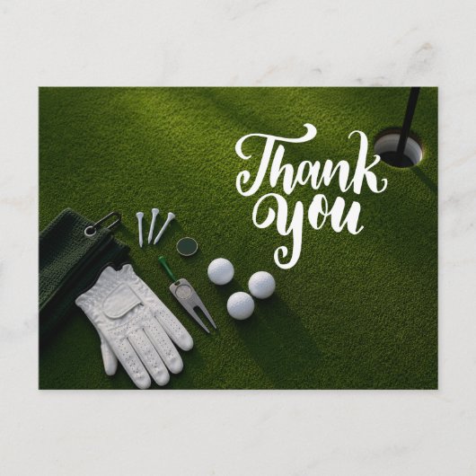 Golf Putting Green Flat Lay Kollektion Postkarte (Vorderseite)