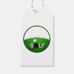 Golf Putting Green Golf Ball Populäre Typografie Geschenkanhänger