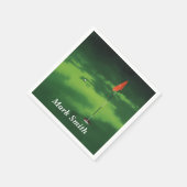 Golf Putting Green mit Namen  Serviette (Ecke)