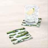 Golf Putting Green mit roter Flagge Rechteckiger Pappuntersetzer (Vor Ort)