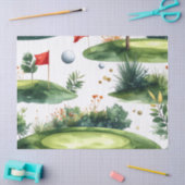 Golf Putting Green mit roter Flagge Seidenpapier (Basteln)