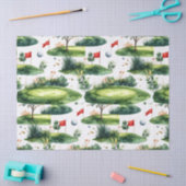 Golf Putting Green mit roter Flagge Seidenpapier (Basteln)