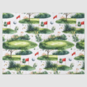 Golf Putting Green mit roter Flagge Seidenpapier (Vorderseite)