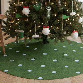 Golf Putting Green Monogram Weihnachtsbaumrock Polyester Weihnachtsbaumdecke