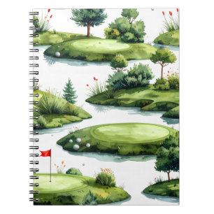 Golf-Putting-Green Notizblock