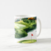 Golf Putting Grünfläche Kaffeetasse (VorderseiteRechts)