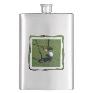 Golf Putting the Green , Classic Hip Flask Flachmann
