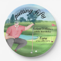 Golf Putting zum 50. Geburtstag des Mannes