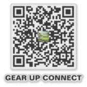 Golf QR Code Aufkleber - Link Up on Green (Vorderseite)