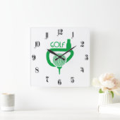 Golf Quadratische Wanduhr (Zuhause)