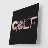 Golf Quadratische Wanduhr (Winkel)