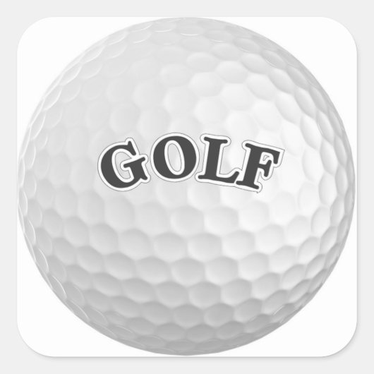 Golf Quadratischer Aufkleber (Vorderseite)